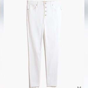 Madewell 9" Mid-Rise Skinny Jeans in Pure White